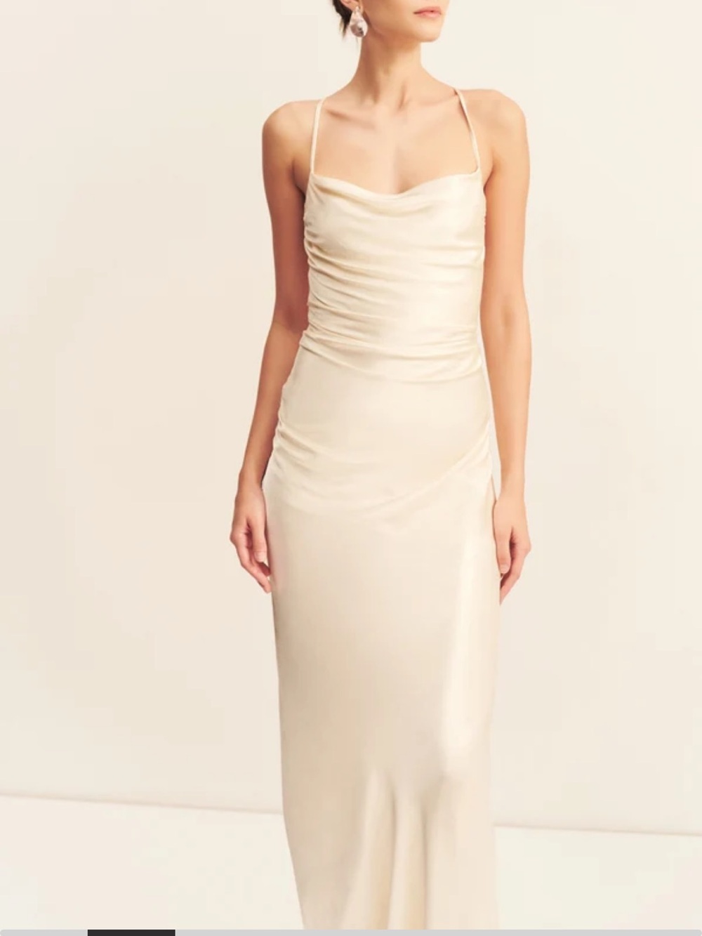 Shona Joy La Lune Lace Back Maxi Dress - Cream